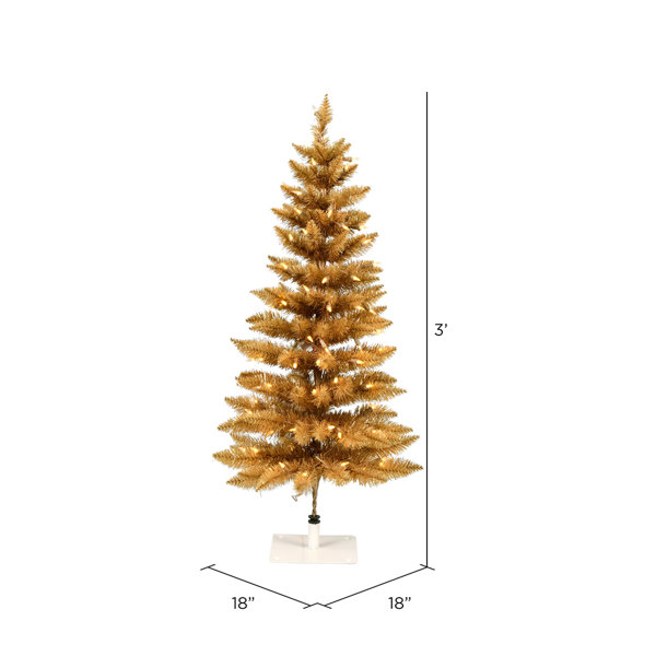 The Holiday Aisle® Vickerman Gold Fir Artificial Christmas Tree 36